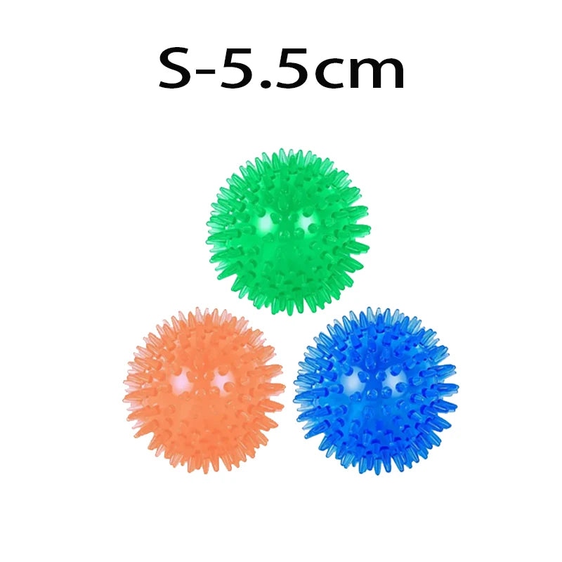 6 Pieces Durable Dog Rubber Toys Chew Play Squeaky Balls for Teeth Cleaning and Training Safe and Free for Small and Medium Dog