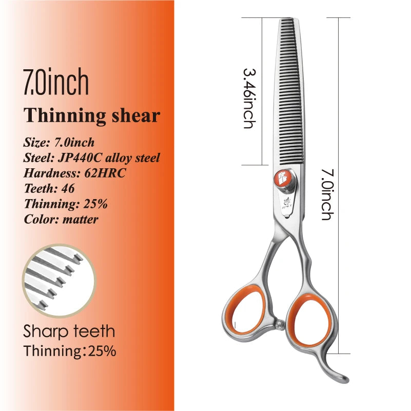 Fenice Professional 7.0/8.0 inch grooming scissors for dogs JP440C Pet Hairdressing kit set accesorios y otros