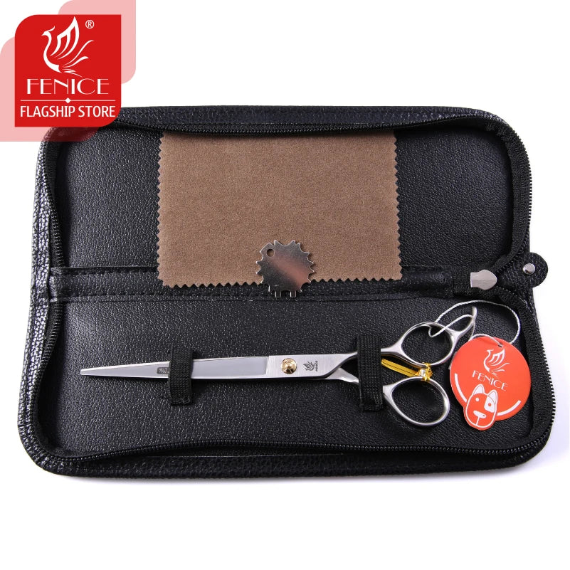 Fenice Professional Japan 440c 7.5 inch pet cutting scissors teddy dog hair grooming shears