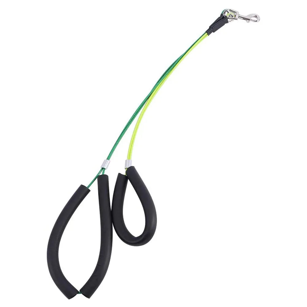 Dog Grooming Loop Dual No-Sit Haunch Holder Cat Grooming Stainless Steel Wire Rope Restraint Noose for Pet Grooming Table Arm