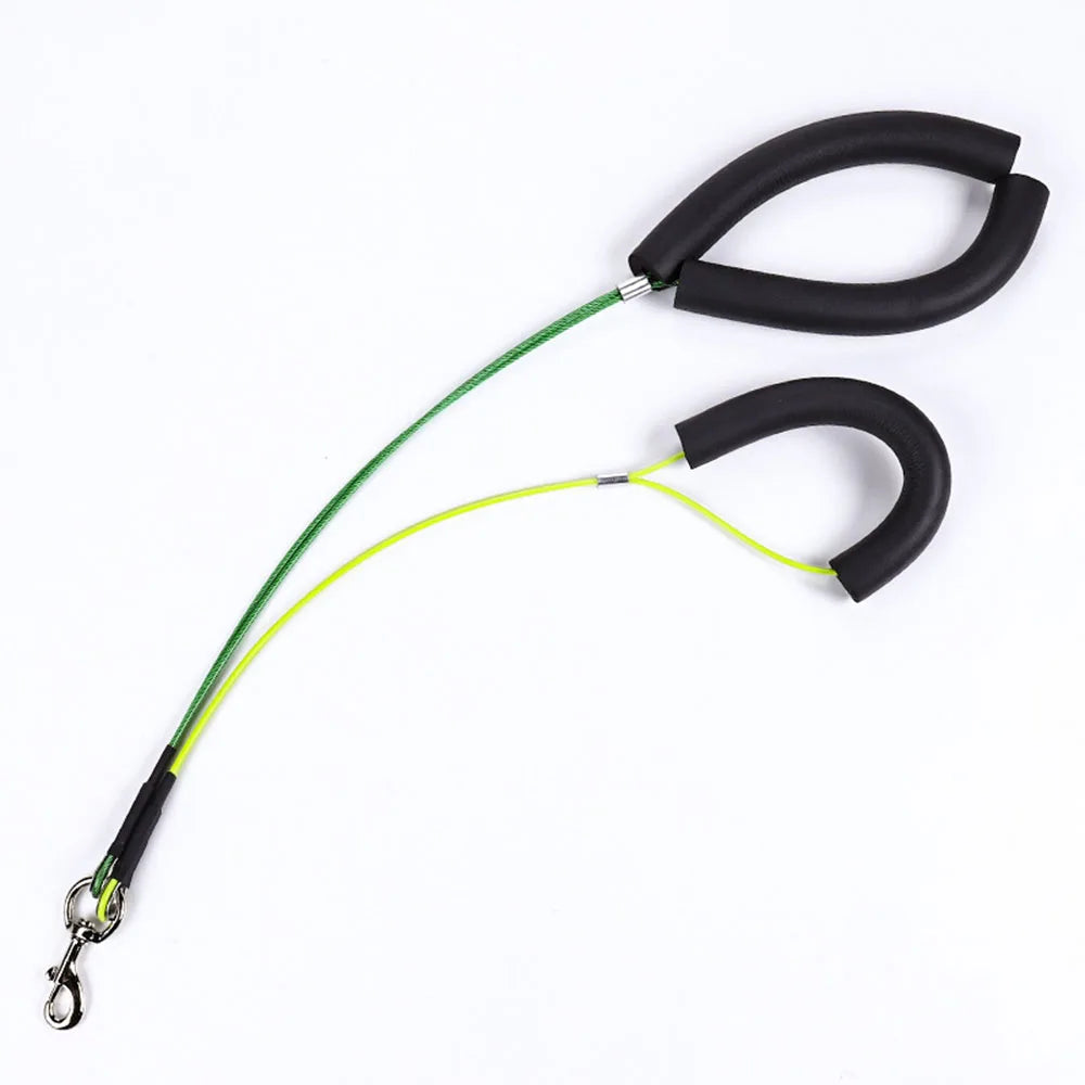 Dog Grooming Loop Dual No-Sit Haunch Holder Cat Grooming Stainless Steel Wire Rope Restraint Noose for Pet Grooming Table Arm