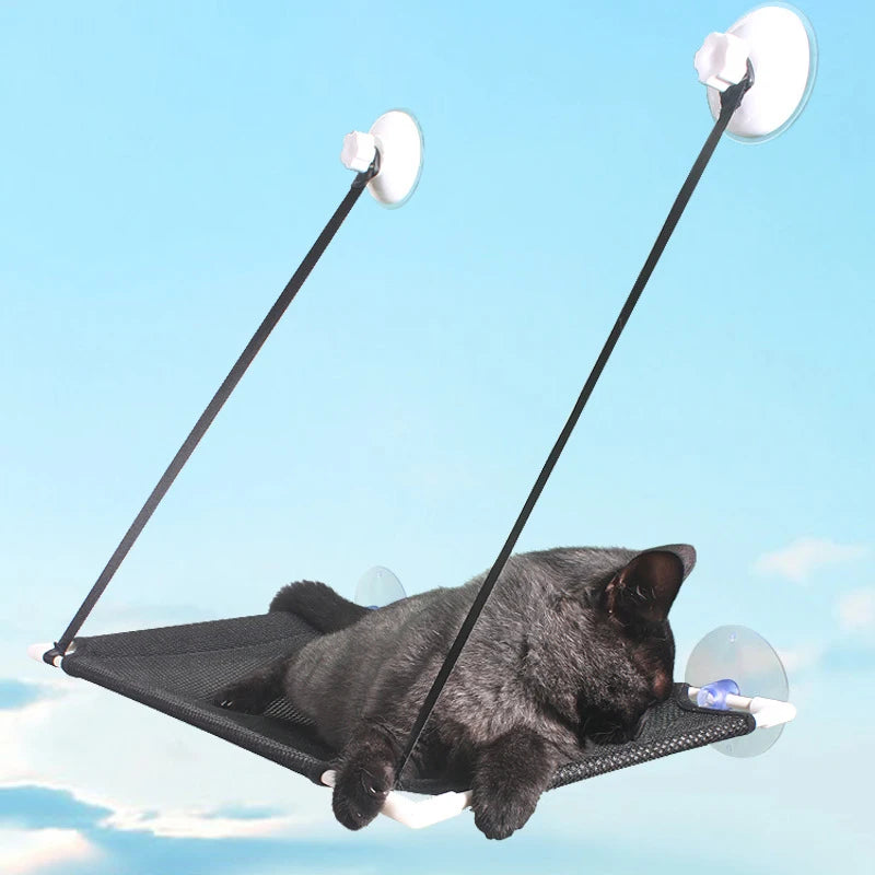Cat Hammock Suction Cup Windowsill Cat Comfortable Hammock Summer Breathable Mesh Double Hanging Beds Pet Hammock