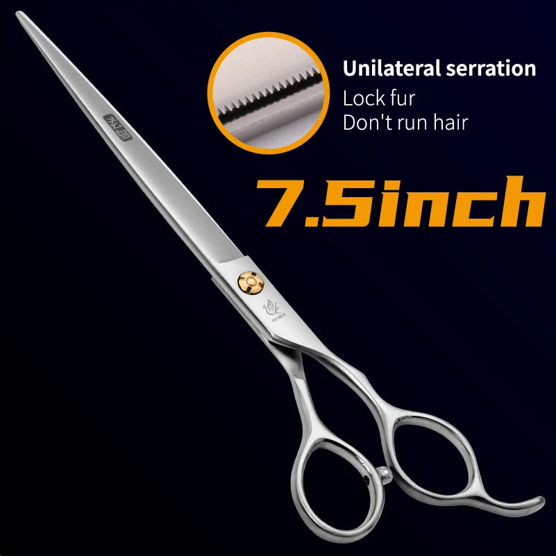 Fenice Professional Japan 440c 7.5 inch pet cutting scissors teddy dog hair grooming shears
