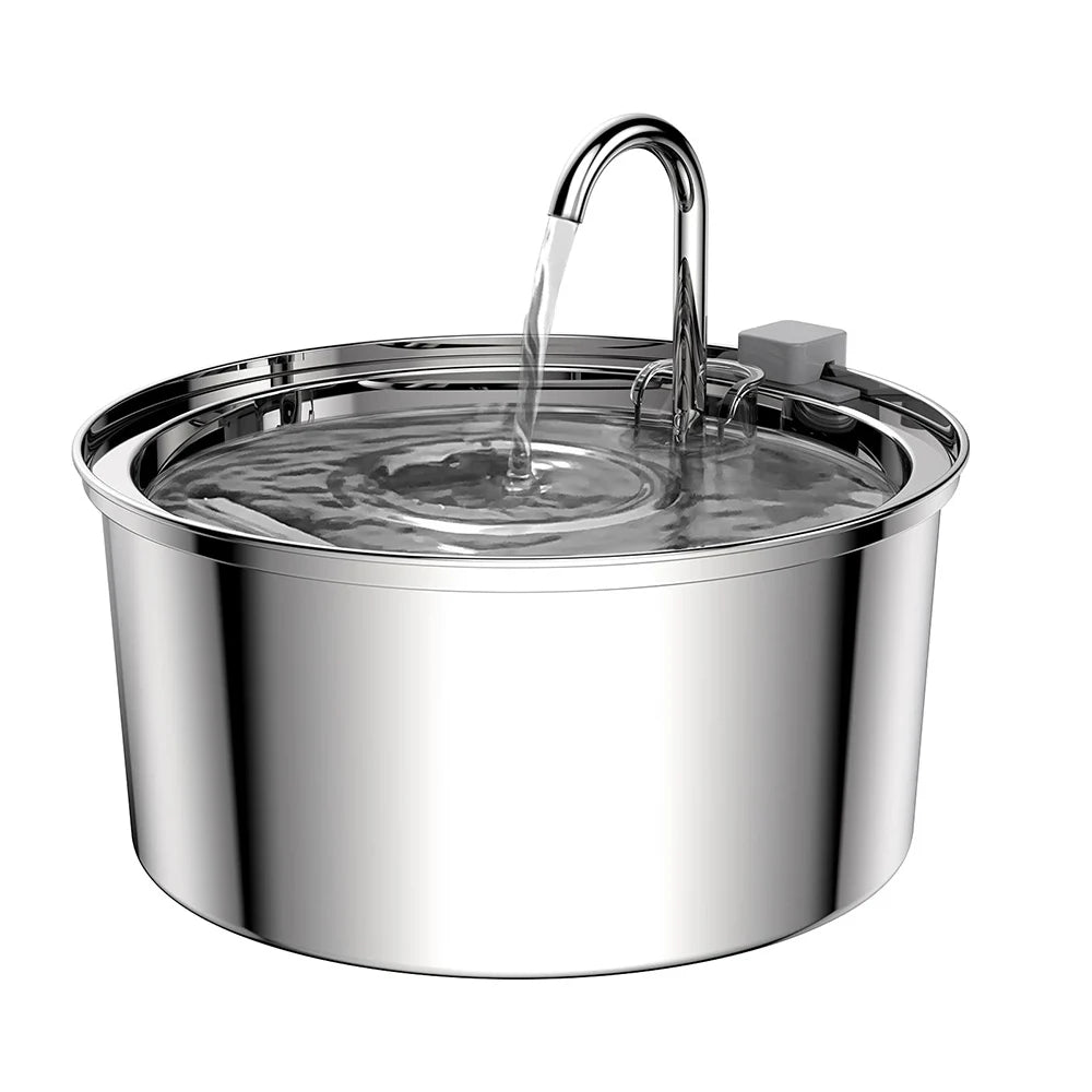 Large Dog Water Fountain, Stainless Steel Ultra-Quiet Dog Water Fountain for Large Dogs, Cats and Multi-Pet Homes