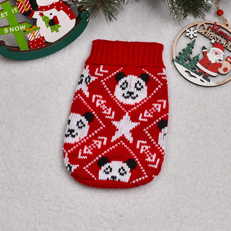 Knitted Puppy Cat Coat Chihuahua French Bulldogs Yorkie Customes Warm Pet Dog Sweater Winter Dog Clothes for Small Medium Dogs