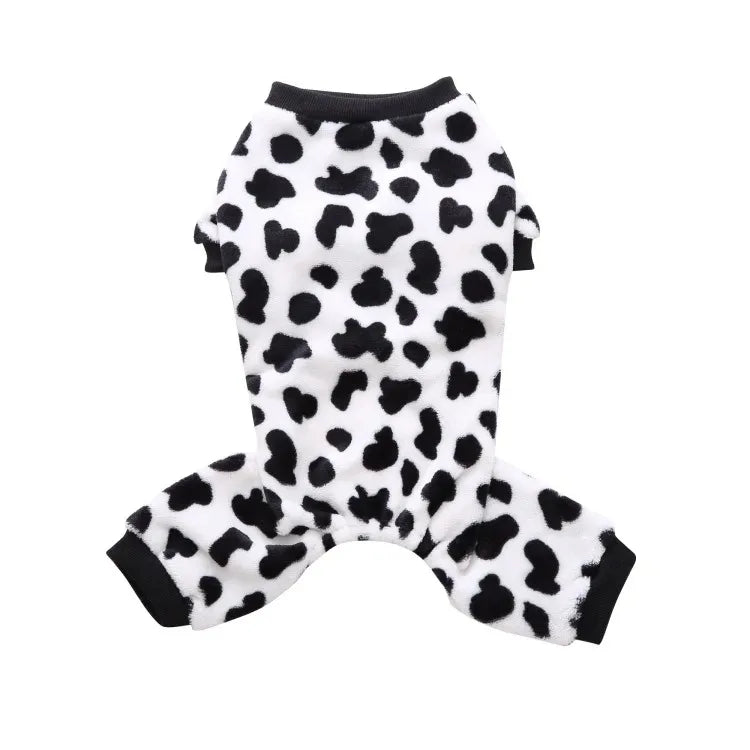 Winter Dog Pajamas Pomeranian Overalls Halloween Print Warm Jumpsuit Soft Cozy Chihuahua Small Medium Puppy Pet Clothes Hot New