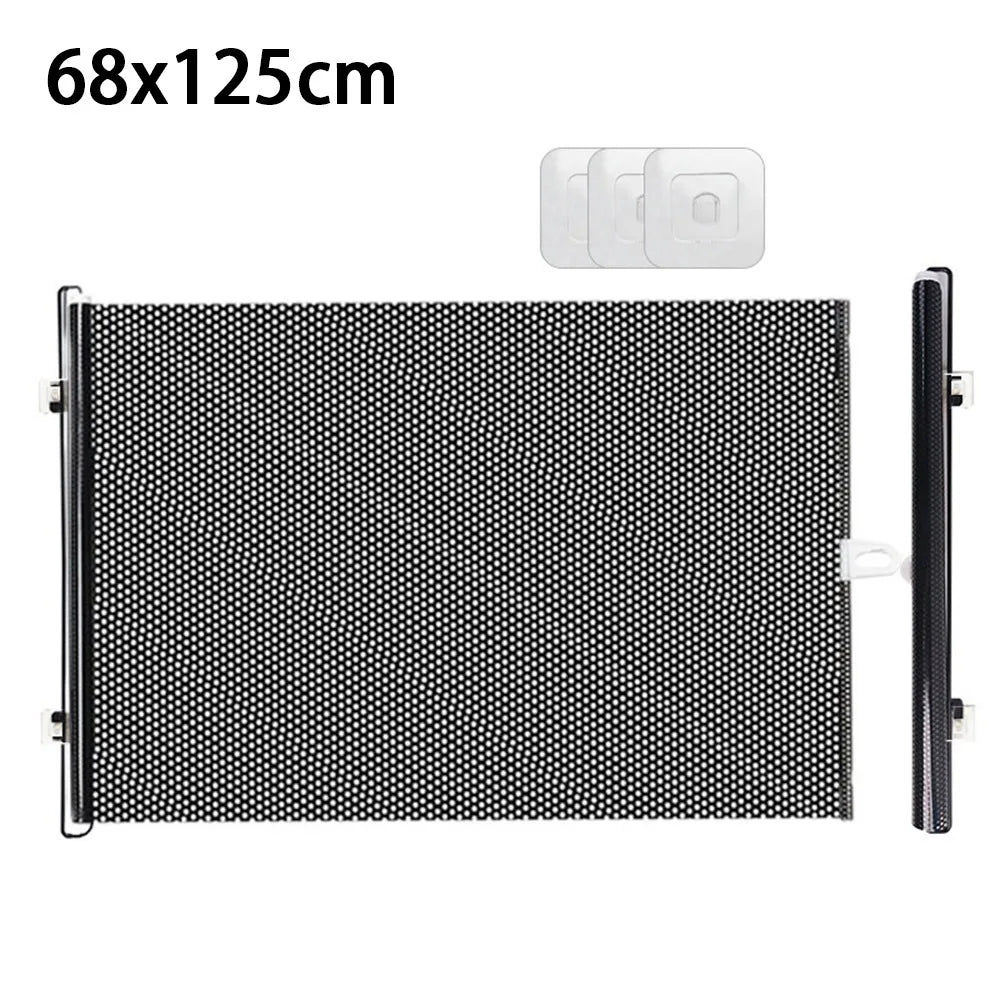 Retractable Pet Fence Barrier Folding with Universal Hooks Baby Safe Guard Door Easy Installation Pet Isolation Gate