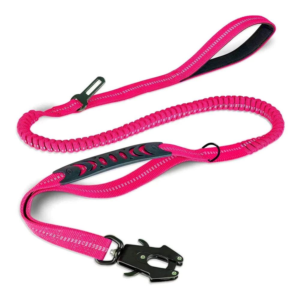 Heavy Duty Dog Leash with Traffic Handle and Comfortable Padded Handles Reflective Leash for Medium Large Dogs