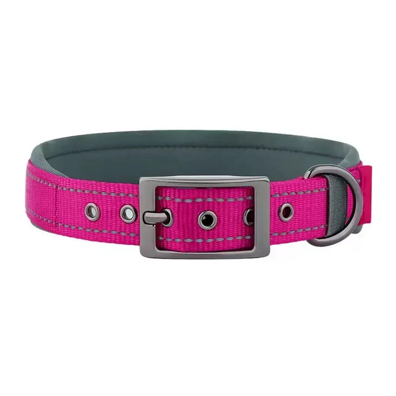 New Pet Dog Collars Nylon Collar For Small Medium Large Dogs Solid Pet Collar with Rings Teddy Keji Pitbull Bulldog Beagle