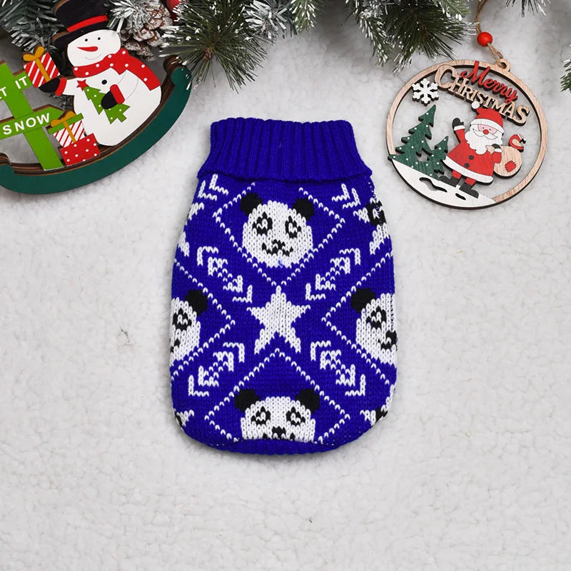 Knitted Puppy Cat Coat Chihuahua French Bulldogs Yorkie Customes Warm Pet Dog Sweater Winter Dog Clothes for Small Medium Dogs