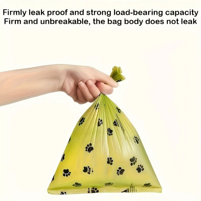 15 Rolls / 300 Pet Waste Bags – Thick, Leak-Proof Dog & Cat Poop Bags with Paw Print Design – Durable Plastic Bags for Pet Cleanup and Outdoor Use