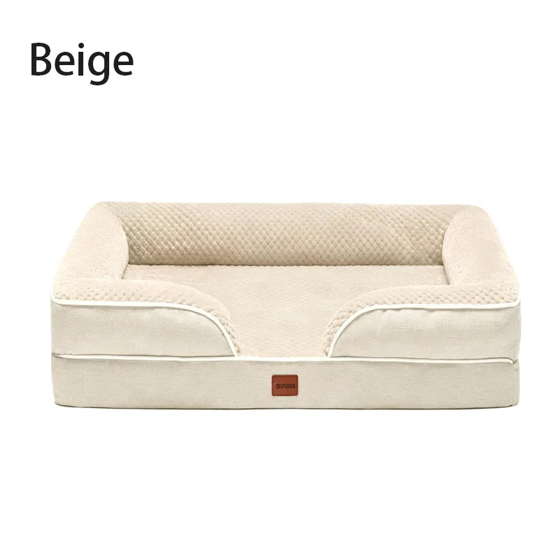 Orthopedic Dog Bed with Memory Foam & Egg-Crate Foam, Washable Waterproof Cover, Non-Slip Pet Couch for Small Medium Dogs, 4 Sizes
