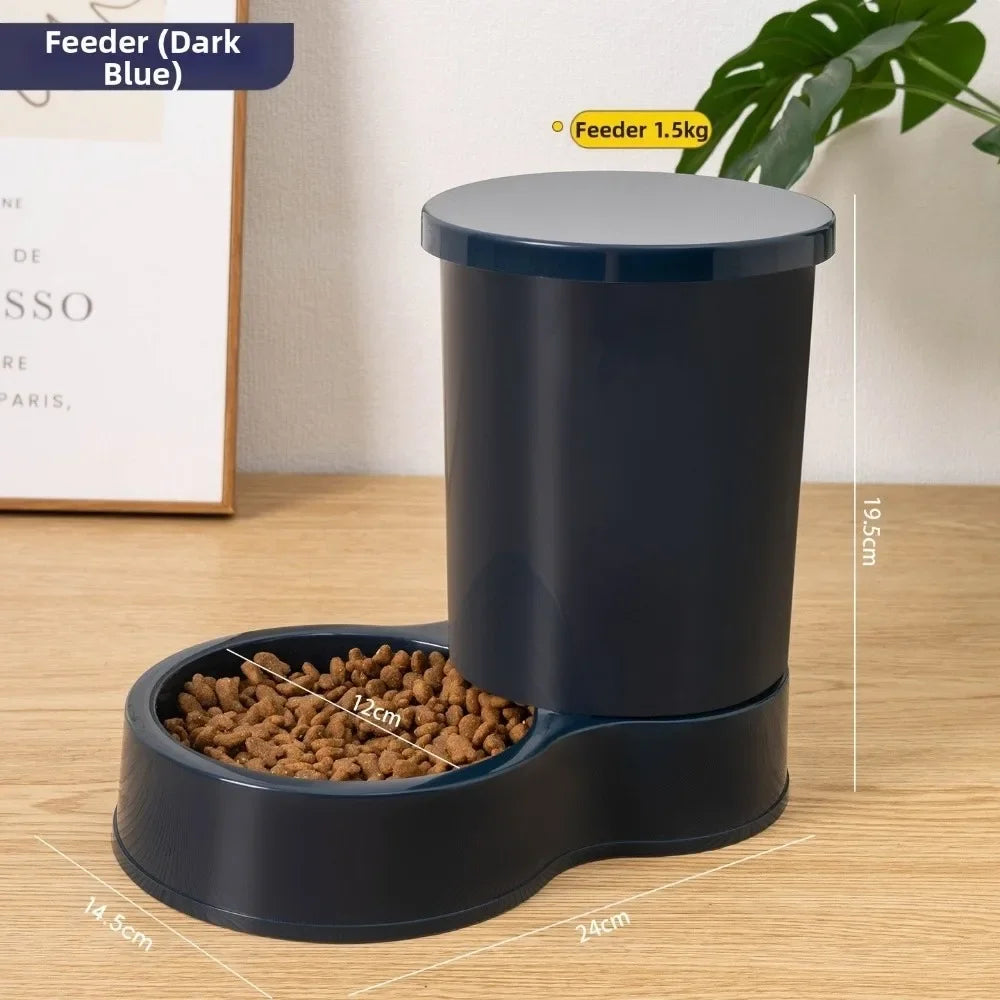 800mL Pet Automatic Feeder Large Capacity 2 Styles Cat Dog Water Dispenser Feeder Set 4 Colors Plastic Pet Integrated Food Bowl
