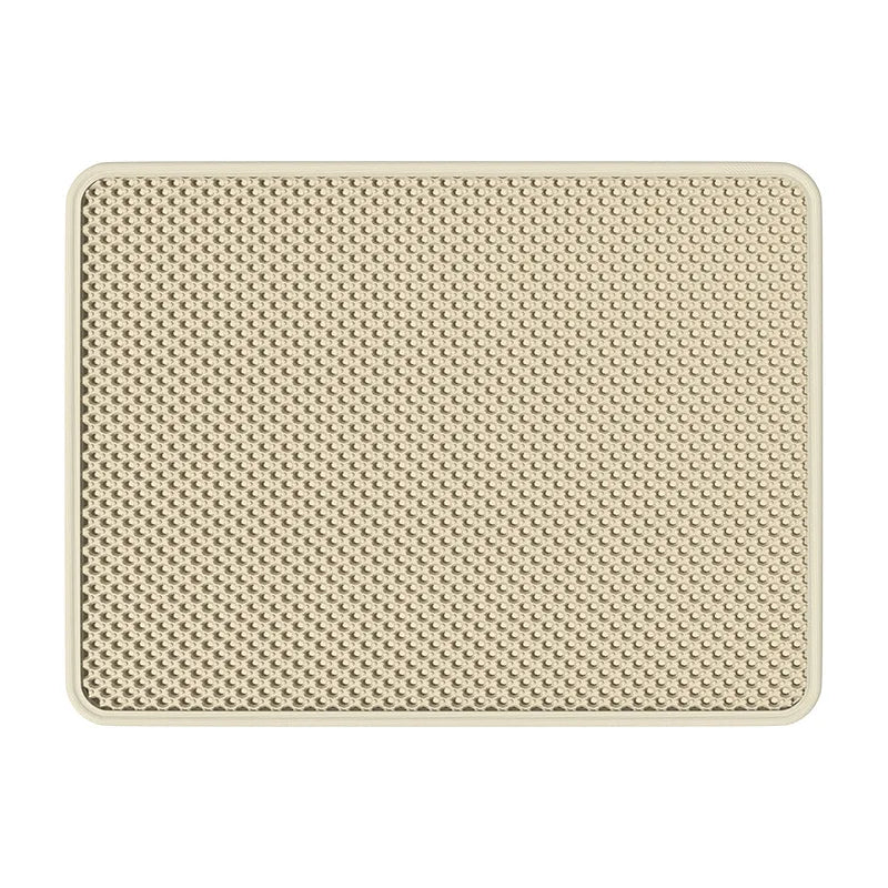 Double Layer Cat Litter Mat Anti-Scatter Litter Trapping Pad Prevents Litter Spilling Keep Floor Clean for Cat Litter Box