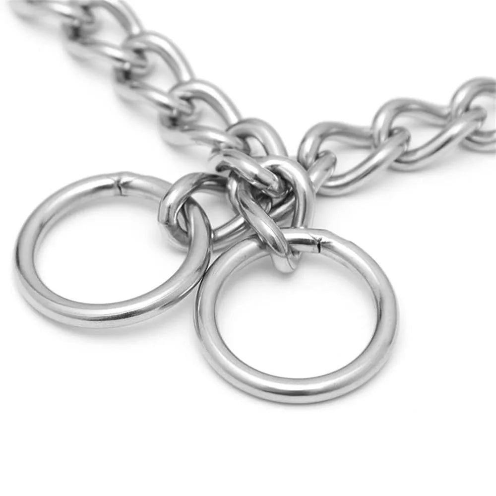 Dog Choke Collar Slip P Chain Heavy Duty Dog Metal Training Choke Collar Adjustable Slip Chains for Small Medium Large Dogs Neck