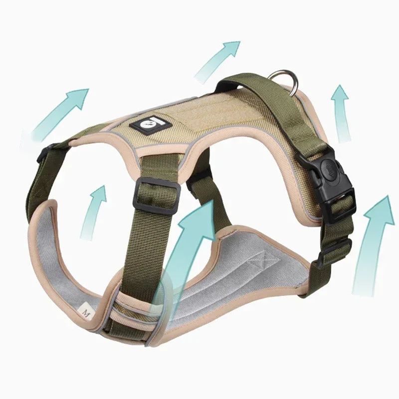 Pet Dog Harness Reflective Adjustable German Shepherd Outdoor Training Vest Wear-resistant And Explosion-proof Shock Harnesses
