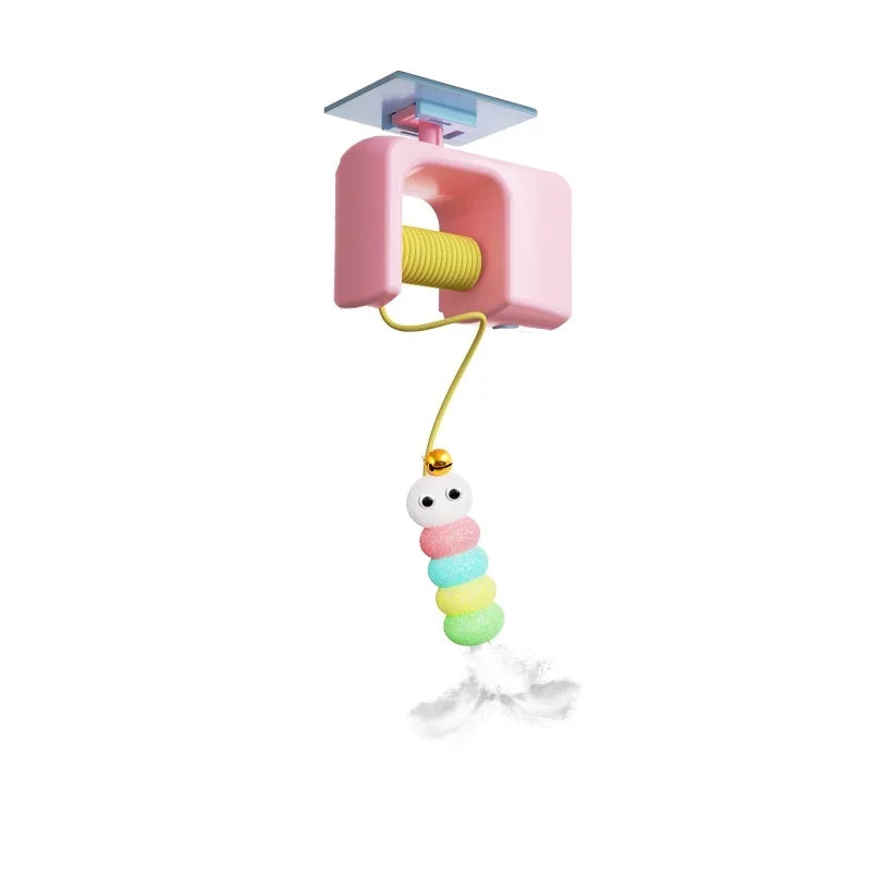 Popular new interactive electric cat toys with hanging doors automatic cat ball toys self play funny cat toys
