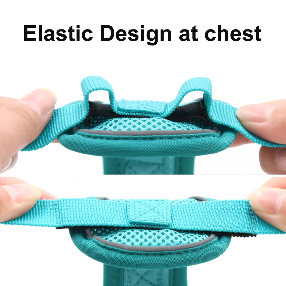 Cat Harness and Leash Set Escape Proof Reflective Outdoor Walking Kitten Vest Chest Strap For Dogs Cats Breathable Pet Harnesses