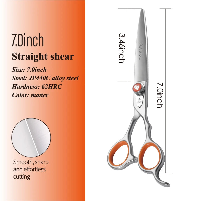 Fenice Professional 7.0/8.0 inch grooming scissors for dogs JP440C Pet Hairdressing kit set accesorios y otros