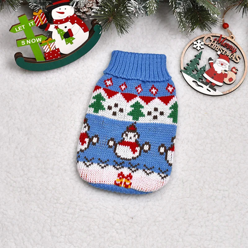 Knitted Puppy Cat Coat Chihuahua French Bulldogs Yorkie Customes Warm Pet Dog Sweater Winter Dog Clothes for Small Medium Dogs