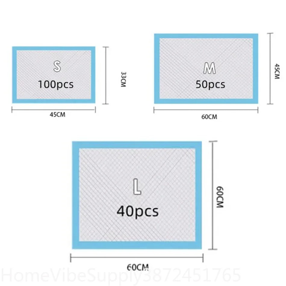 20/40/50/100Pcs Disposable Puppy Pee Pads Super Absorbent Dog Training Pad Dry Clean Cushion Pet Dog Supply