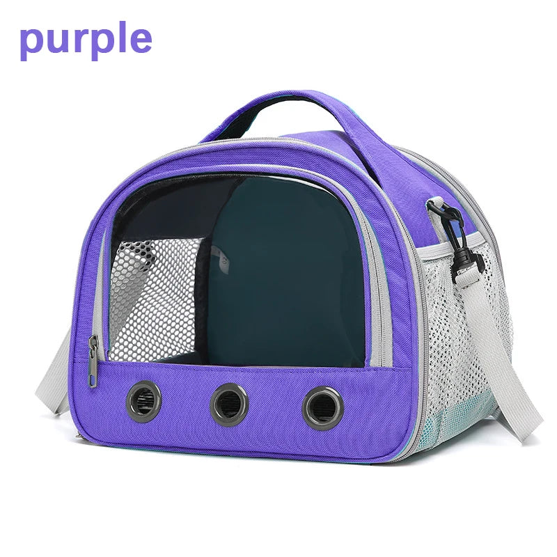 Foldable Cat Dog Bird Rabbit Carrier Bag With Thick Cotton Cushion Pet Aviation Backpack Anti-suffocation Portable Travel Bag
