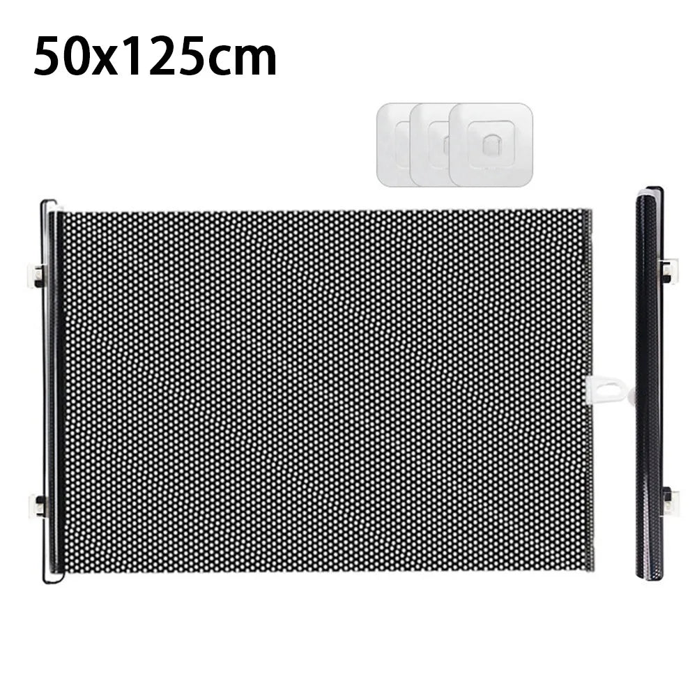 Retractable Pet Fence Barrier Folding with Universal Hooks Baby Safe Guard Door Easy Installation Pet Isolation Gate