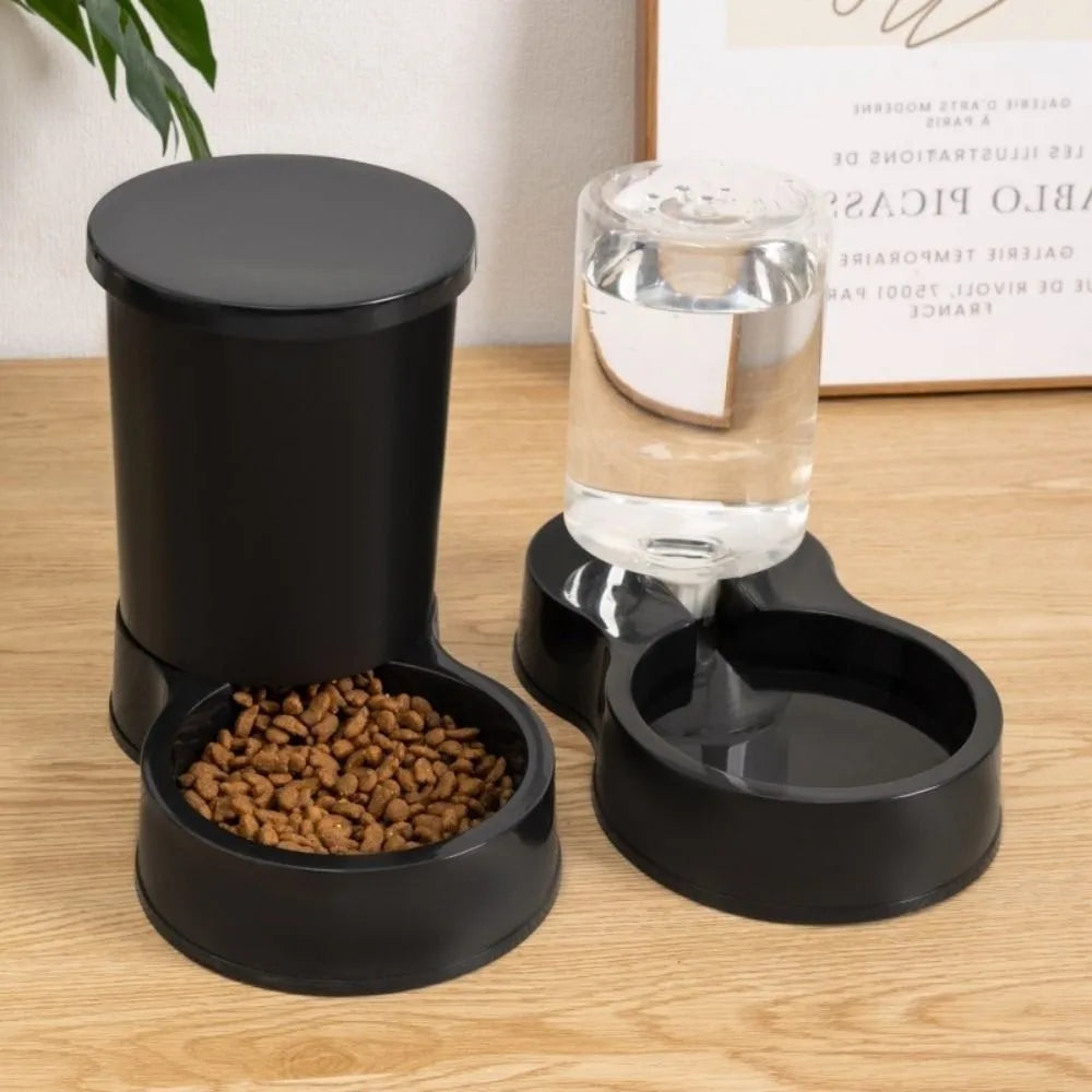 800mL Pet Automatic Feeder Large Capacity 2 Styles Cat Dog Water Dispenser Feeder Set 4 Colors Plastic Pet Integrated Food Bowl