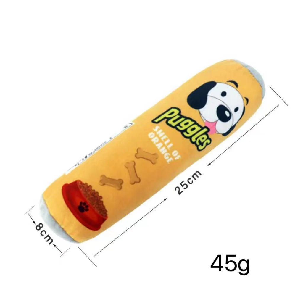 Hot Sale Beer Bottle Shaped Plush Dog Toy Bite Resistant Squeaky Interactive Pet Chew Toy Teeth Cleaning Molar Play
