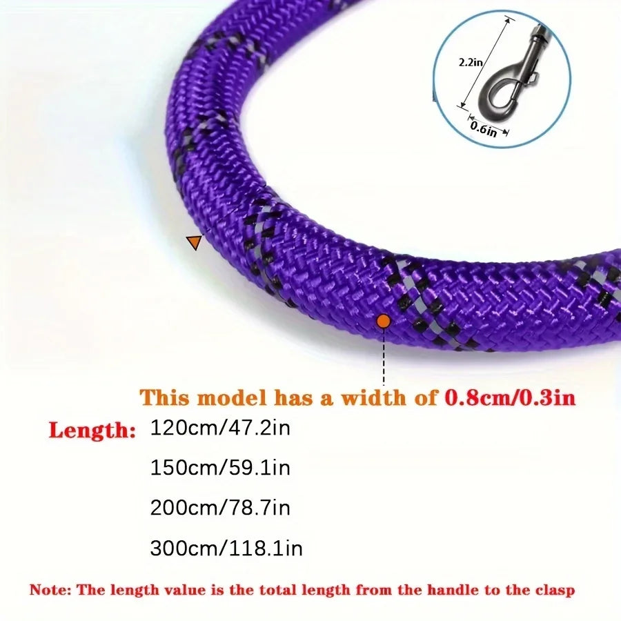 120/150/200/300CM Reflective Dog Leash Soft Handle Dog Leash Reinforced Leash for Small Medium Large Dogs Big Dog Supplies