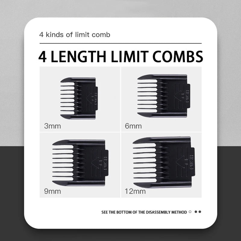 Professional Pet Hair Trimmer for Dogs Cats Rabbits, Rechargeable Grooming Clipper Ceramic Blade Low Noise Hair Cutting Tool