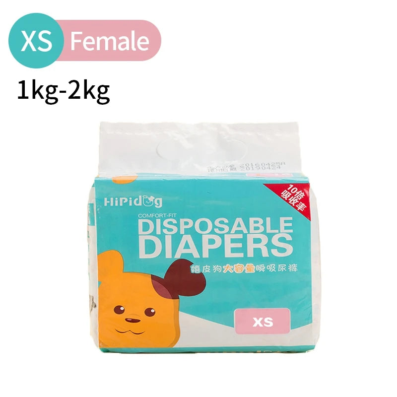 Female Dog Diaper Super Absorption Pet Menstrual Physiological Pants Leakproof Nappies Pants Breathable Puppy Short Dog Supplies