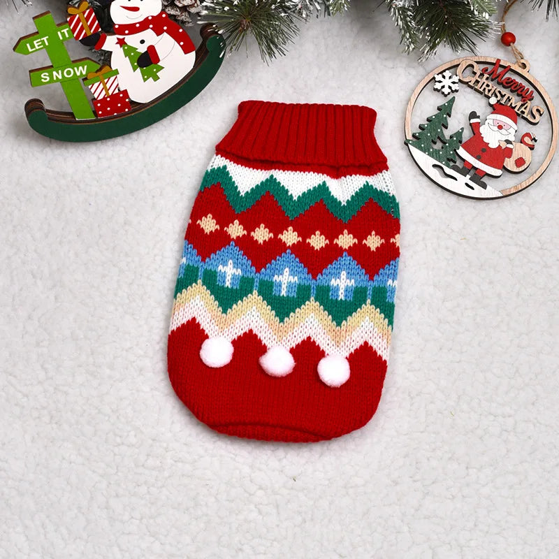 Knitted Puppy Cat Coat Chihuahua French Bulldogs Yorkie Customes Warm Pet Dog Sweater Winter Dog Clothes for Small Medium Dogs