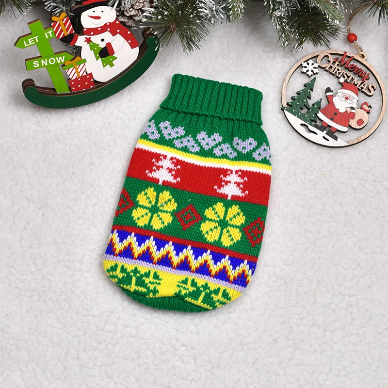 Knitted Puppy Cat Coat Chihuahua French Bulldogs Yorkie Customes Warm Pet Dog Sweater Winter Dog Clothes for Small Medium Dogs