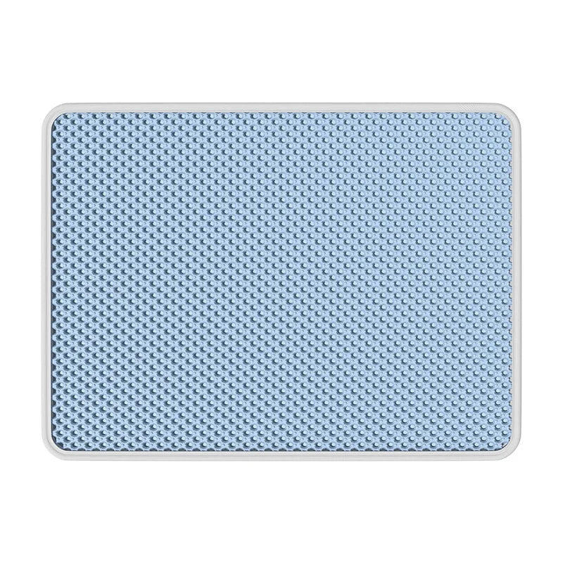 Double Layer Cat Litter Mat Anti-Scatter Litter Trapping Pad Prevents Litter Spilling Keep Floor Clean for Cat Litter Box