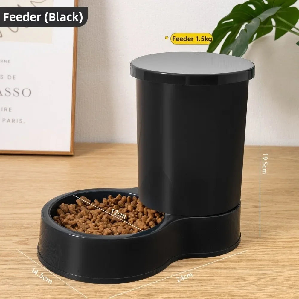 800mL Pet Automatic Feeder Large Capacity 2 Styles Cat Dog Water Dispenser Feeder Set 4 Colors Plastic Pet Integrated Food Bowl