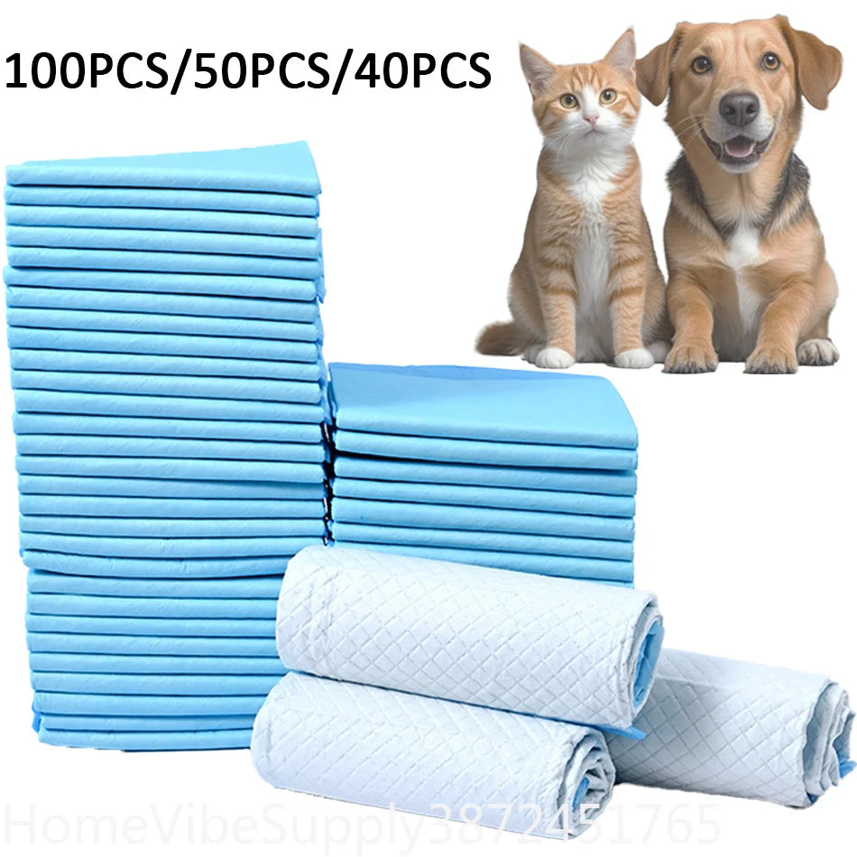 20/40/50/100Pcs Disposable Puppy Pee Pads Super Absorbent Dog Training Pad Dry Clean Cushion Pet Dog Supply