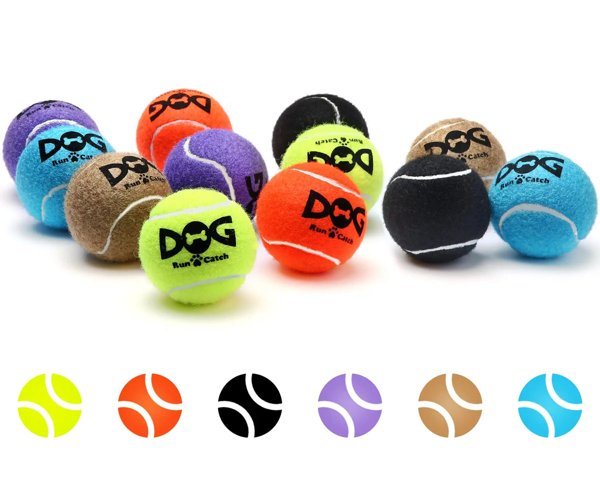 12 Pack 2.0'' Tennis Balls for Dogs Durable Non-Toxic Outdoor Dog Toys Balls with Mesh Bag, SGS Certified, Colorful Fetch Toys