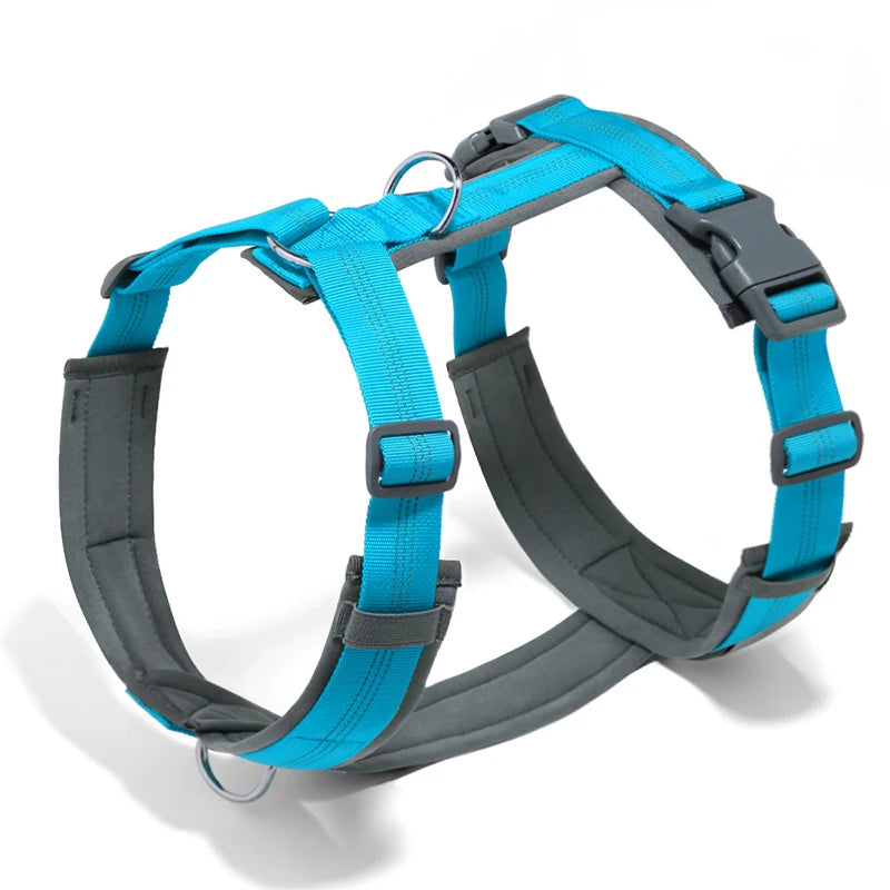 Comfortable Adjustable H-Shaped Large Dog Harness Washable Nylon Nighttime Reflective No Pull Pet Vest Harness Arnés Para Perros