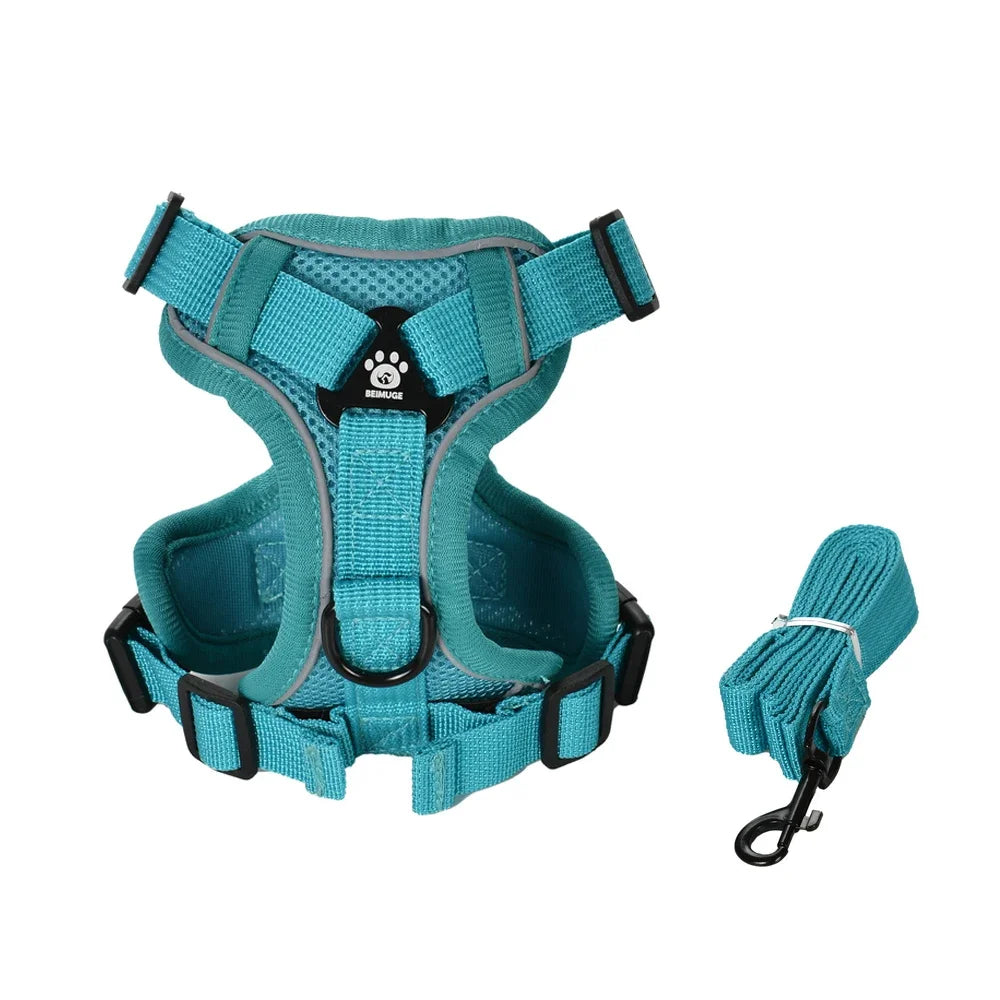 Cat Harness and Leash Set Escape Proof Reflective Outdoor Walking Kitten Vest Chest Strap For Dogs Cats Breathable Pet Harnesses