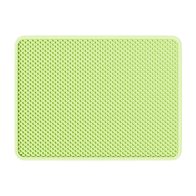 Cat Litter Mat Double Layer Anti-Scatter Litter Trapping Pad Prevents Spilling Keeps Floor Clean Compatible with Cat Litter Box