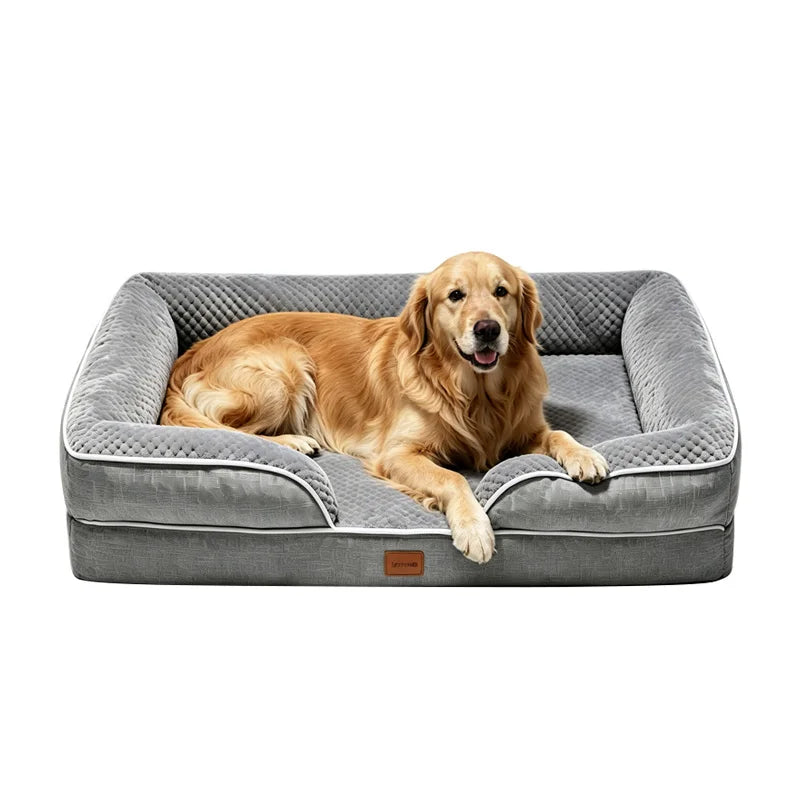 Orthopedic Dog Bed with Memory Foam & Egg-Crate Foam, Washable Waterproof Cover, Non-Slip Pet Couch for Small Medium Dogs, 4 Sizes