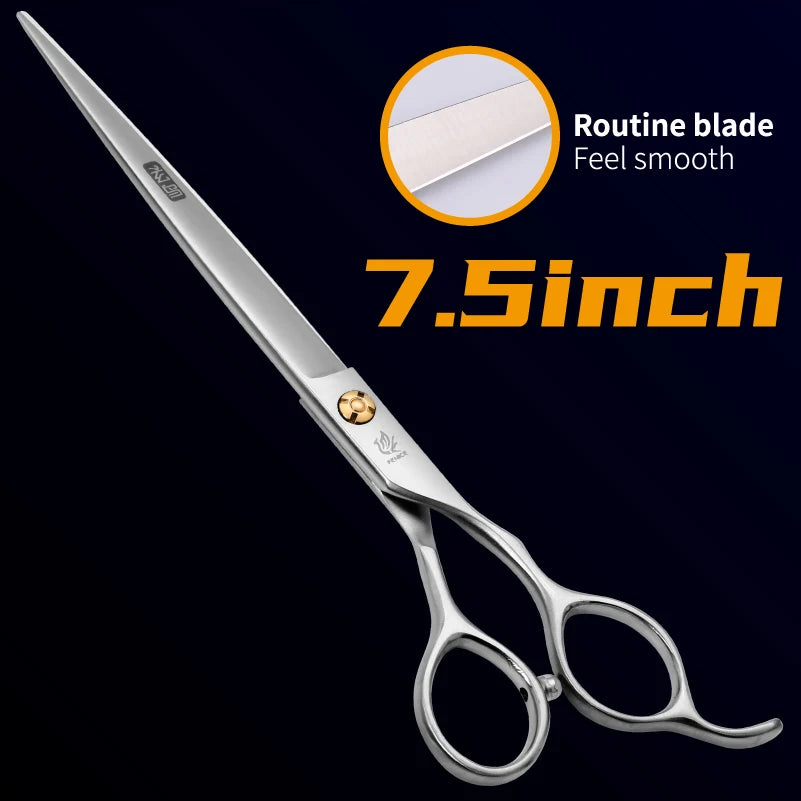Fenice Professional Japan 440c 7.5 inch pet cutting scissors teddy dog hair grooming shears