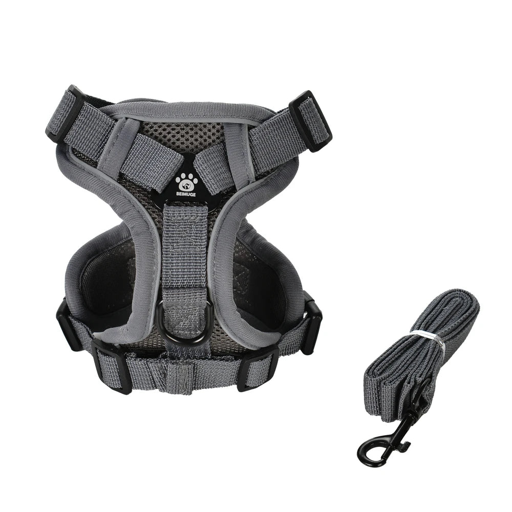 Cat Harness and Leash Set Escape Proof Reflective Outdoor Walking Kitten Vest Chest Strap For Dogs Cats Breathable Pet Harnesses