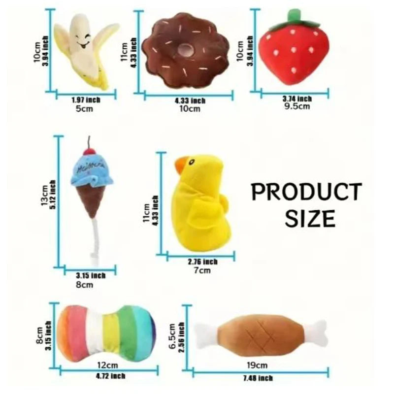 12 Pack Squeaky Dog Plush Toys Random Mixed Stuffed Chew Toys Interactive Teething Soft Pet Toy Set for Small Medium Dogs