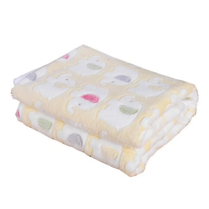 Dog Blankets Cat Soft Fluffy Fleece Pet Blanket Warm Cute Print Design Puppy Kitten Doggy Paw Small