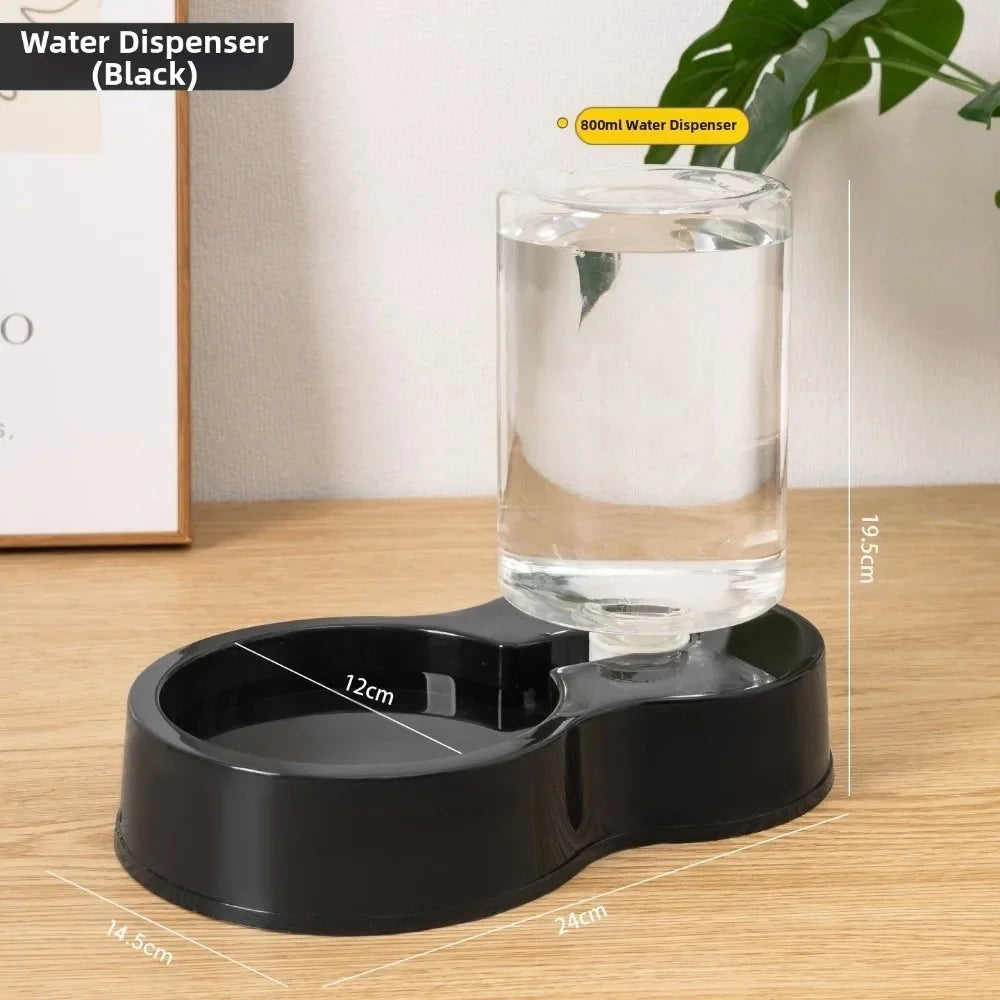 800mL Pet Automatic Feeder Large Capacity 2 Styles Cat Dog Water Dispenser Feeder Set 4 Colors Plastic Pet Integrated Food Bowl