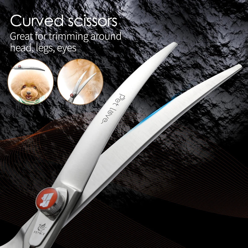 Fenice Professional 7.0/8.0 inch grooming scissors for dogs JP440C Pet Hairdressing kit set accesorios y otros