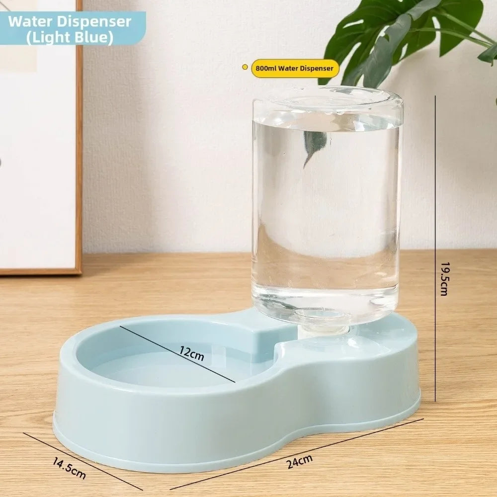 800mL Pet Automatic Feeder Large Capacity 2 Styles Cat Dog Water Dispenser Feeder Set 4 Colors Plastic Pet Integrated Food Bowl