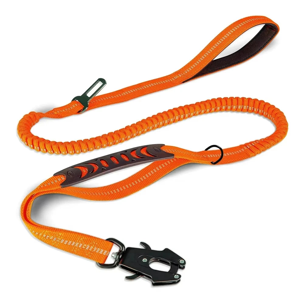 Heavy Duty Dog Leash with Traffic Handle and Comfortable Padded Handles Reflective Leash for Medium Large Dogs